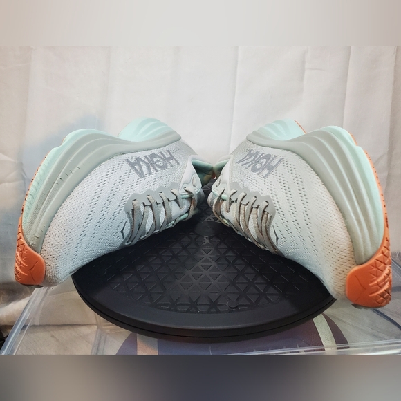 HOKA Womens Bondi 8 Running Workout Shoes White, Green, Gray, Silver SIZE 10.5 - Picture 10 of 16